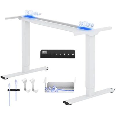 FLEXISPOT EB2W Bureau électrique réglable en hauteur Convient à tous les plateaux de table courants Avec commande à mémoire et démarrage/arrêt progressif FLEXISPOT EB2W Bureau électrique réglable en hauteur Convient à tous les plateaux de table courants Avec commande à mémoire et démarrage/arrêt progressif
