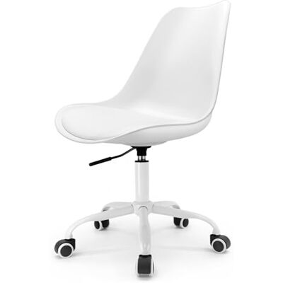 Waytex Lakar Chaise de Bureau Scandinave à roulettes Hauteur Réglable Blanc… Waytex Lakar Chaise de Bureau Scandinave à roulettes Hauteur Réglable Blanc…