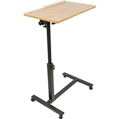 LANTUS Table Ordinateur Portable Hauteur réglable Bois Support avec 4 roulettes tablettes Jaune,Support Pliable,60 * 34,5 * 58/90cm (Couleur Bois) LANTUS Table Ordinateur Portable Hauteur réglable Bois Support avec 4 roulettes tablettes Jaune,Support Pliable,60 * 34,5 * 58/90cm (Couleur Bois)