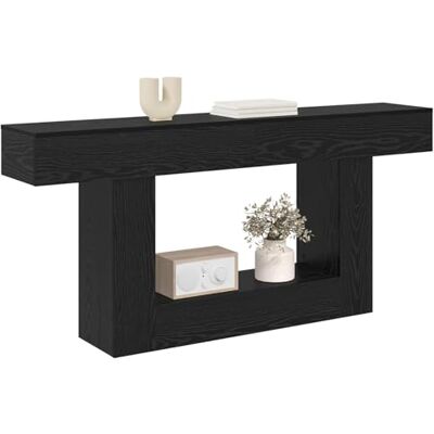 vidaXL Chêne noir, 160 x 30 x 74 cm, table moderne, console rectangulaire, surface résistante, résistante à l'humidité, décoration fonctionnelle vidaXL Chêne noir, 160 x 30 x 74 cm, table moderne, console rectangulaire, surface résistante, résistante à l'humidité, décoration fonctionnelle