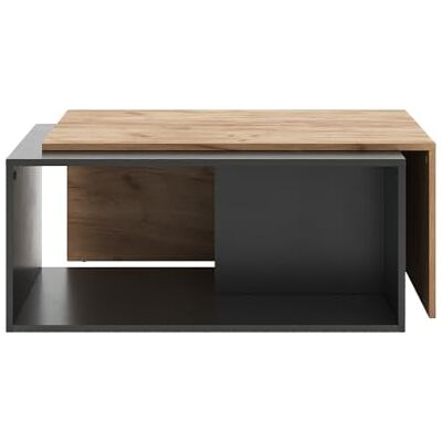 Vicco Table basse "Paul", Anthracite/chêne doré, 90x48cm Vicco Table basse "Paul", Anthracite/chêne doré, 90x48cm