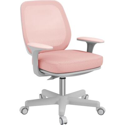 Vinsetto Fauteuil de Bureau, Hauteur Réglable, Dossier Moyen, Rose Chaise de Bureau Ergonomique en Maille, Pivotante 360°, pour Chambre, Télétravail, Charge 120 Kg Vinsetto Fauteuil de Bureau, Hauteur Réglable, Dossier Moyen, Rose Chaise de Bureau Ergonomique en Maille, Pivotante 360°, pour Chambre, Télétravail, Charge 120 Kg
