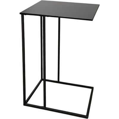 Spetebo table d'appoint en métal en forme de C noire Design moderne Table d'appoint pour ordinateur portable Multifonctionnelle Décorative Spetebo table d'appoint en métal en forme de C noire Design moderne Table d'appoint pour ordinateur portable Multifonctionnelle Décorative