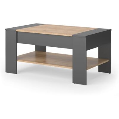 Vicco Table basse "August", Chêne doré/anthracite, 99.6x58.8cm Vicco Table basse "August", Chêne doré/anthracite, 99.6x58.8cm