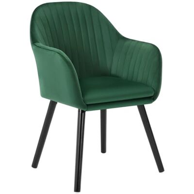 WOLTU 1 X Chaise de Salle à Manger en Velours Surface Pieds en Bois Noir,Chaise de Relax Chaise de Salon Vert Foncé BH259dgn-1 WOLTU 1 X Chaise de Salle à Manger en Velours Surface Pieds en Bois Noir,Chaise de Relax Chaise de Salon Vert Foncé BH259dgn-1