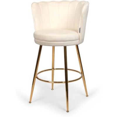 Milton Tabouret de Bar Bas Andria Blanc Milton Tabouret de Bar Bas Andria Blanc