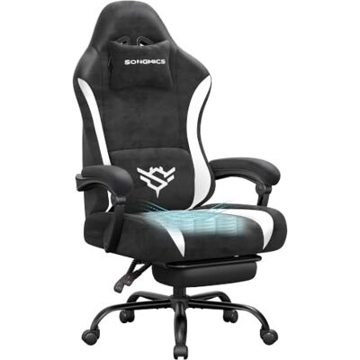 SONGMICS Chaise Gamer, Fauteuil de Bureau Ergonomique, avec Repose-Pieds SONGMICS Chaise Gamer, Fauteuil de Bureau Ergonomique, avec Repose-Pieds