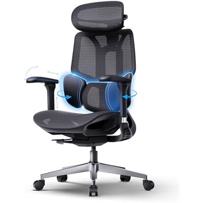 Hbada E3 Air Édition 2026 Chaise de Bureau Ergonomique, Soutien Lombaire 3 Zones, Fauteuil Confortable, Ajustement Automatique Poids, Appui-tête & Accoudoirs 4D, Inclinaison 140°, Tissu Maille, Noir Hbada E3 Air Édition 2026 Chaise de Bureau Ergonomique, Soutien Lombaire 3 Zones, Fauteuil Confortable, Ajustement Automatique Poids, Appui-tête & Accoudoirs 4D, Inclinaison 140°, Tissu Maille, Noir