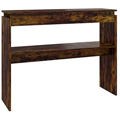 vidaXL Table Console Table d'Appoint Meuble d'Entrée Table sous Miroir Meuble de Couloir Intérieur Chêne Fumé 102x30x80 cm Bois d'Ingénierie vidaXL Table Console Table d'Appoint Meuble d'Entrée Table sous Miroir Meuble de Couloir Intérieur Chêne Fumé 102x30x80 cm Bois d'Ingénierie
