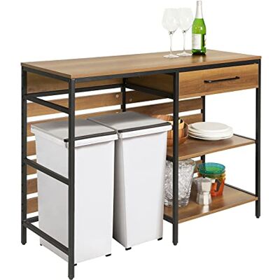 SoBuy Table de Cuisine avec Tiroir et 2 Étagères Meuble de Rangement Comptoir Style Industriel Cadre en Acier Stable 120 x 45 x 90 cm FSB71-PF SoBuy Table de Cuisine avec Tiroir et 2 Étagères Meuble de Rangement Comptoir Style Industriel Cadre en Acier Stable 120 x 45 x 90 cm FSB71-PF
