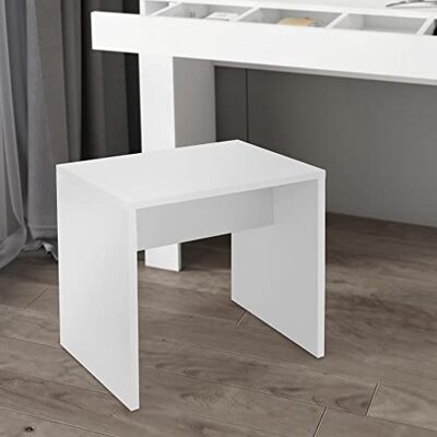 ECD Germany Tabouret de Coiffeuse, Blanc, 40x36x41cm, Design Élégant, Grand Confort Siege d'Assise, Banquette en Bois, Revêtement en Simili, Tabouret Maquillage, Banc de Maquillage Moderne, Robuste ECD Germany Tabouret de Coiffeuse, Blanc, 40x36x41cm, Design Élégant, Grand Confort Siege d'Assise, Banquette en Bois, Revêtement en Simili, Tabouret Maquillage, Banc de Maquillage Moderne, Robuste