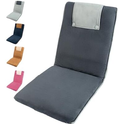 bonVIVO Easy II Fauteuil de Sol Rembourré pour Adultes et Enfants avec Dossier Réglable Chaise de Sol Pliable, Siège Méditation, Yoga bonVIVO Easy II Fauteuil de Sol Rembourré pour Adultes et Enfants avec Dossier Réglable Chaise de Sol Pliable, Siège Méditation, Yoga