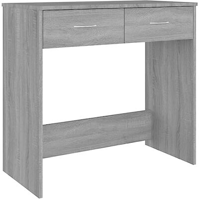 vidaXL Bureau Table d'Ordinateur Table de Travail Bureau d'Étude Meuble de Rangement Intérieur Sonoma Gris 80x40x75 cm Bois d'Ingénierie vidaXL Bureau Table d'Ordinateur Table de Travail Bureau d'Étude Meuble de Rangement Intérieur Sonoma Gris 80x40x75 cm Bois d'Ingénierie