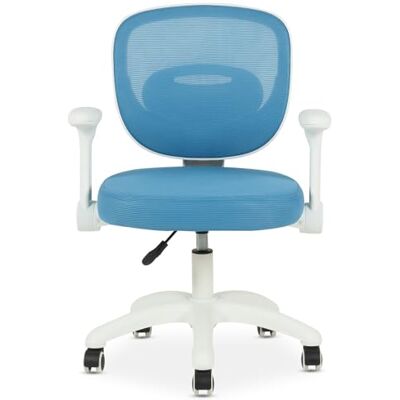 IDIMEX Chaise de Bureau Enfant Amelia Bleu Réglable en Hauteur avec Accoudoirs, Assise Rembourrée Confortable, Dossier en Tissu Respirant IDIMEX Chaise de Bureau Enfant Amelia Bleu Réglable en Hauteur avec Accoudoirs, Assise Rembourrée Confortable, Dossier en Tissu Respirant