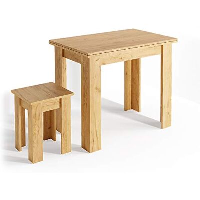 Vicco Table de salle à manger avec chaise "Roman", Chêne doré, 60x90cm Vicco Table de salle à manger avec chaise "Roman", Chêne doré, 60x90cm