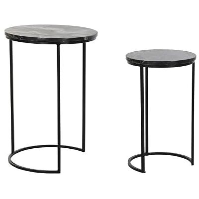 DKD Home Decor Métal noir Marbre moderne - Tables DKD Home Decor Métal noir Marbre moderne - Tables