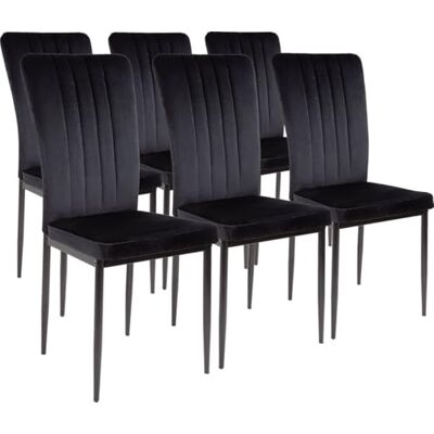 Albatros Chaises de Salle à Manger Modena, Lot de 6, Noires, testées SGS Albatros Chaises de Salle à Manger Modena, Lot de 6, Noires, testées SGS