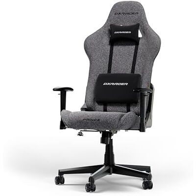 DXRacer PRINCE L Gris Tissu la Chaise Gaming Originale DXRacer PRINCE L Gris Tissu la Chaise Gaming Originale
