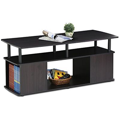 Furinno Table basse Utility Design, bois, noir, 119,99 (L) x 50,98 (H) x 47,98 (P) cm Furinno Table basse Utility Design, bois, noir, 119,99 (L) x 50,98 (H) x 47,98 (P) cm