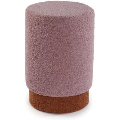 Versa Tabouret rose clair en bois 33 x 47 x 33 cm Versa Tabouret rose clair en bois 33 x 47 x 33 cm