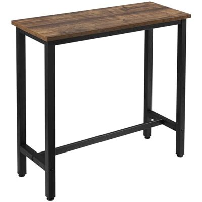 WOLTU Table de Bar Étroite et Haute 100x40x100cm, Table à Manger avec Structure en Métal et Plateau en MDF Robuste, Chêne Vintage WOLTU Table de Bar Étroite et Haute 100x40x100cm, Table à Manger avec Structure en Métal et Plateau en MDF Robuste, Chêne Vintage