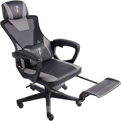 Trisens Chaise de gaming au design moderne Racing avec repose-pieds pliable Chaise gamer avec accoudoirs flexibles Chaise de bureau de jeu ergonomique avec coussin de soutien supplémentaire Trisens Chaise de gaming au design moderne Racing avec repose-pieds pliable Chaise gamer avec accoudoirs flexibles Chaise de bureau de jeu ergonomique avec coussin de soutien supplémentaire