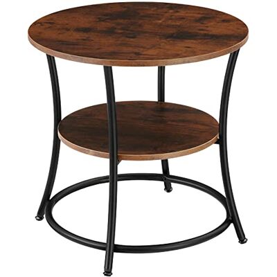 tectake Table d'appoint Saint Louis industriel brun foncé 55 x 56 cm 404445 tectake Table d'appoint Saint Louis industriel brun foncé 55 x 56 cm 404445