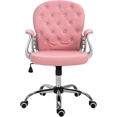 Vinsetto Chaise de bureau confortable pour ordinateur, rose Vinsetto Chaise de bureau confortable pour ordinateur, rose