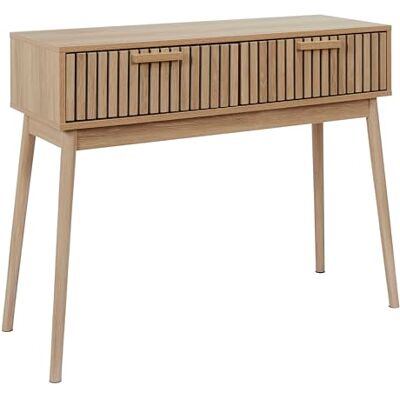 HOME DECO FACTORY Nuevo 2024-CONSOLA C/2 CAJONES Console Klaus-Entrée, Salon, Marron, 100x80x35 HOME DECO FACTORY Nuevo 2024-CONSOLA C/2 CAJONES Console Klaus-Entrée, Salon, Marron, 100x80x35