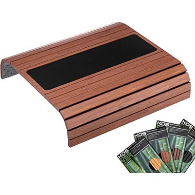 Kos Design Plateau pour accoudoir de canapé – Table de fauteuil pour canapé ou chaise, accoudoir en bambou pliable, table en bois flexible pour manger et tenir facilement des boissons, antidérapant (Cherry) Kos Design Plateau pour accoudoir de canapé – Table de fauteuil pour canapé ou chaise, accoudoir en bambou pliable, table en bois flexible pour manger et tenir facilement des boissons, antidérapant (Cherry)