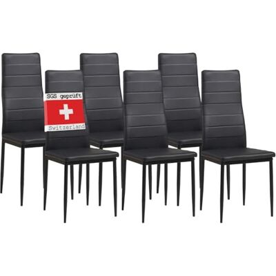 Albatros 2698 Milano Lot de 6 chaises, Noir Albatros 2698 Milano Lot de 6 chaises, Noir