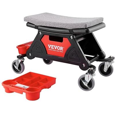 VEVOR Tabouret d'atelier 136 kg Siège roulant 45,7 x 40,6 cm Siège d'atelier avec roulettes et étagères Tabouret d'atelier pour voiture, garage, atelier, maison VEVOR Tabouret d'atelier 136 kg Siège roulant 45,7 x 40,6 cm Siège d'atelier avec roulettes et étagères Tabouret d'atelier pour voiture, garage, atelier, maison