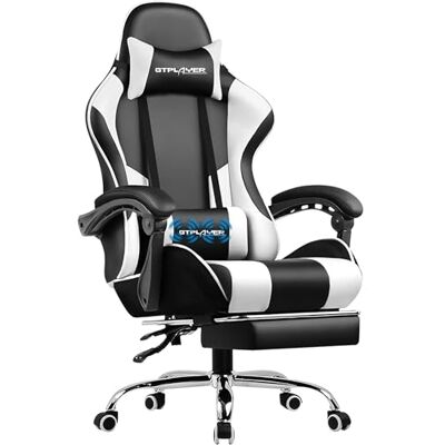 GTPLAYER Chaise Gaming Ergonomique, Fauteuil Gamer, Chaise Bureau, Gaming Chair avec Dossier réglable à 135°, Hauteur Réglablerepose-Pieds rétractables GTPLAYER Chaise Gaming Ergonomique, Fauteuil Gamer, Chaise Bureau, Gaming Chair avec Dossier réglable à 135°, Hauteur Réglablerepose-Pieds rétractables