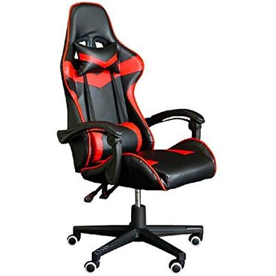 SGKOMN Chaise de jeu vidéo de jeu, bureau de course en cuir synthétique à dossier haut, bureau d'ordinateur pivotant pour adulte (bleu-70 x 70 x 116 cm) SGKOMN Chaise de jeu vidéo de jeu, bureau de course en cuir synthétique à dossier haut, bureau d'ordinateur pivotant pour adulte (bleu-70 x 70 x 116 cm)