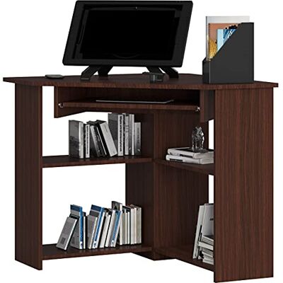 AKORD Bureau d'angle 80 x 74 x 80 cm pour Bureau à Domicile Assemblage Simple Bordure ABS Design Fonctionnel Élégant Panneau Stratifié 16mm Couleur Wengé AKORD Bureau d'angle 80 x 74 x 80 cm pour Bureau à Domicile Assemblage Simple Bordure ABS Design Fonctionnel Élégant Panneau Stratifié 16mm Couleur Wengé
