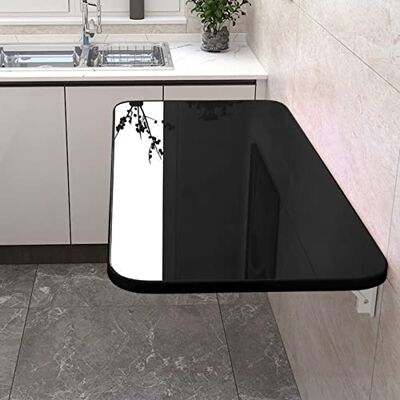 USMGWPBN Bureau mural flottant avec feuilles tombantes pour économiser de l'espace Table murale pliante pour buanderie et établi Bureau mural compact pliable pour petits espaces USMGWPBN Bureau mural flottant avec feuilles tombantes pour économiser de l'espace Table murale pliante pour buanderie et établi Bureau mural compact pliable pour petits espaces