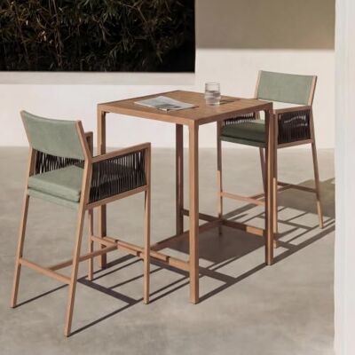 Mendler Ensemble table de bar + 2 tabourets de bar HWC-Q12 en polyrotin Mendler Ensemble table de bar + 2 tabourets de bar HWC-Q12 en polyrotin