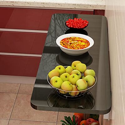 USMGWPBN Table pliante murale flottante pour bureau, chambre à coucher, cuisine, buanderie, bureau pliable avec espace de rangement, établi mural pour petits espaces, gain de place USMGWPBN Table pliante murale flottante pour bureau, chambre à coucher, cuisine, buanderie, bureau pliable avec espace de rangement, établi mural pour petits espaces, gain de place