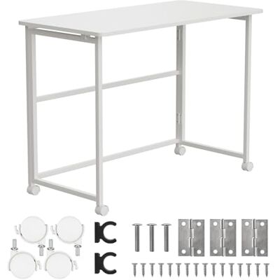 Maclean MC-1250 W Bureau mobile pliable Blanc 100 x 50 cm Structure en acier Charge maximale : 50 kg Bureau d'ordinateur Table de travail Table sur roulettes Maclean MC-1250 W Bureau mobile pliable Blanc 100 x 50 cm Structure en acier Charge maximale : 50 kg Bureau d'ordinateur Table de travail Table sur roulettes