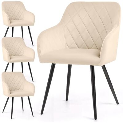 AKORD Velto Lot de 2 chaises de salle à manger rembourrées avec accoudoirs et pieds noirs pour cuisine et salle à manger Noir 58 x 54,5 x 82 cm AKORD Velto Lot de 2 chaises de salle à manger rembourrées avec accoudoirs et pieds noirs pour cuisine et salle à manger Noir 58 x 54,5 x 82 cm