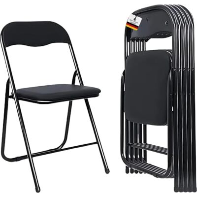 Albatros Manitu Lot de 4 chaises pliantes avec cadre en métal solide Albatros Manitu Lot de 4 chaises pliantes avec cadre en métal solide