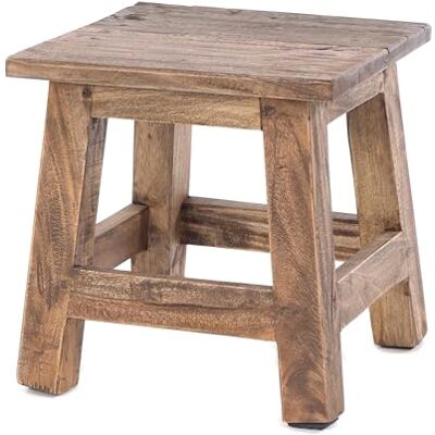 DESIGN DELIGHTS Tabouret de pied rustique vintage Palo 27,5 x 26 x 26 cm (H x l x P) Bois d'acajou recyclé Tabouret en bois, table d'appoint, tabouret à fleurs Couleur : 01 Natur-Vintage DESIGN DELIGHTS Tabouret de pied rustique vintage Palo 27,5 x 26 x 26 cm (H x l x P) Bois d'acajou recyclé Tabouret en bois, table d'appoint, tabouret à fleurs Couleur : 01 Natur-Vintage
