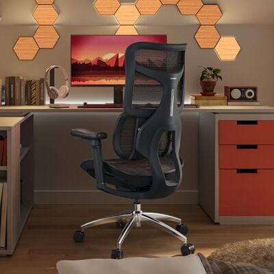 SIHOO Doro S100 Chaise de bureau ergonomique avec double soutien lombaire dynamique, dossier réglable à 5 niveaux, accoudoirs coordonnés 4D, angle d'inclinaison max. de 135 degrés, convient pour le SIHOO Doro S100 Chaise de bureau ergonomique avec double soutien lombaire dynamique, dossier réglable à 5 niveaux, accoudoirs coordonnés 4D, angle d'inclinaison max. de 135 degrés, convient pour le