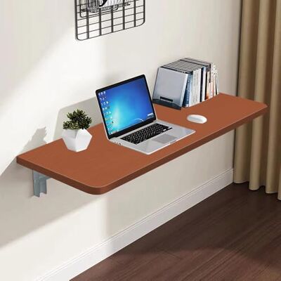 WODFARR Table Murale Rabattable en Bois, Cuisine,Pliante Murale, Murale Pliante Flottante,Bureau d'ordinateur-A,60 * 30 * 1.6cm-Teck WODFARR Table Murale Rabattable en Bois, Cuisine,Pliante Murale, Murale Pliante Flottante,Bureau d'ordinateur-A,60 * 30 * 1.6cm-Teck