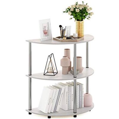 Furinno Frans Turn-N-Tube Console demi-ronde Chêne blanc Furinno Frans Turn-N-Tube Console demi-ronde Chêne blanc