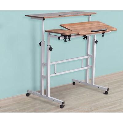 LANTUS Bureau Assis Debout pour Étude Travail Chambre 67-96cm pour Travail à la Maison et Ordinateur Petit Bureau Pliable Table de Jeu 80x60x67-115cm (Grand) Chêne LANTUS Bureau Assis Debout pour Étude Travail Chambre 67-96cm pour Travail à la Maison et Ordinateur Petit Bureau Pliable Table de Jeu 80x60x67-115cm (Grand) Chêne