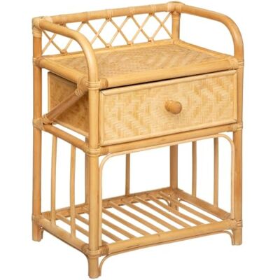 ATMOSPHERA CREATEUR D'INTERIEUR Atmosphera Table de Chevet Aoni Naturel L 45 x P 30 x H 60 cm Rotin et Bambou, 1 Tiroir Meuble d'Appoint Pour Chambre, Salon ATMOSPHERA CREATEUR D'INTERIEUR Atmosphera Table de Chevet Aoni Naturel L 45 x P 30 x H 60 cm Rotin et Bambou, 1 Tiroir Meuble d'Appoint Pour Chambre, Salon