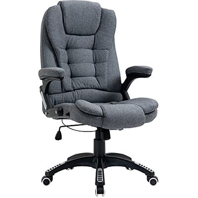 Vinsetto Fauteuil de Bureau Chaise pour Ordinateur Ergonomique Dossier inclinable Assise pivotant Hauteur réglable accoudoir rembourré Gris Vinsetto Fauteuil de Bureau Chaise pour Ordinateur Ergonomique Dossier inclinable Assise pivotant Hauteur réglable accoudoir rembourré Gris