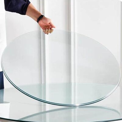 LMVYUVLF Plateau de table rond en verre trempé transparent, plateau de table rond en verre trempé, coins avec bord brillant, plaque circulaire ronde de haute qualité (78 cm (30,7 pouces)) LMVYUVLF Plateau de table rond en verre trempé transparent, plateau de table rond en verre trempé, coins avec bord brillant, plaque circulaire ronde de haute qualité (78 cm (30,7 pouces))