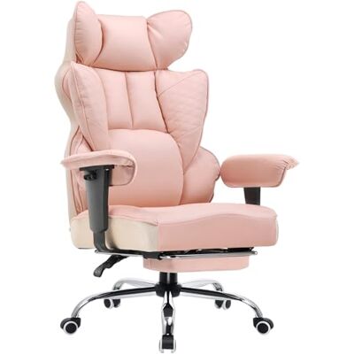 COMHOMA Chaise de Bureau 150KG, Chaise Gaming, Siege Gaming Chaises de Jeu ergonomiques avec siège Large Chaise à Dossier Haut en Cuir Accoudoirs réglables Support Lombaire à Ressorts ensachés rose COMHOMA Chaise de Bureau 150KG, Chaise Gaming, Siege Gaming Chaises de Jeu ergonomiques avec siège Large Chaise à Dossier Haut en Cuir Accoudoirs réglables Support Lombaire à Ressorts ensachés rose